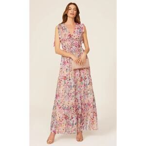Shoshanna Zahra Floral Gown Pink Maxi -Size 0